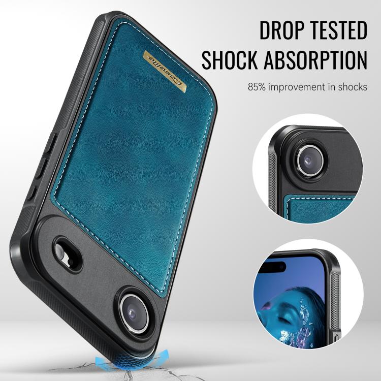 For iPhone Air CaseMe C69 Series Magnetic Vegan Leather Back Phone Case