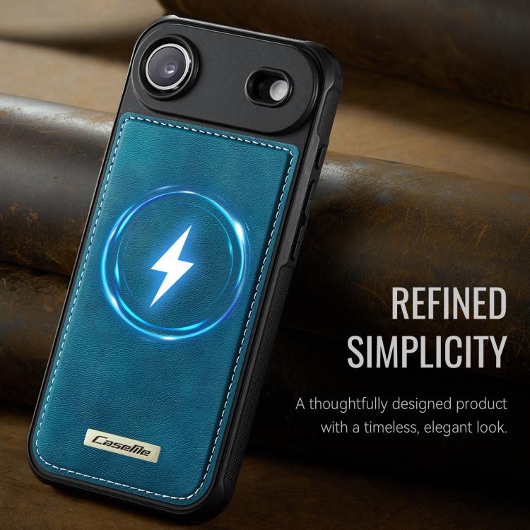 For iPhone Air CaseMe C69 Series Magnetic Vegan Leather Back Phone Case