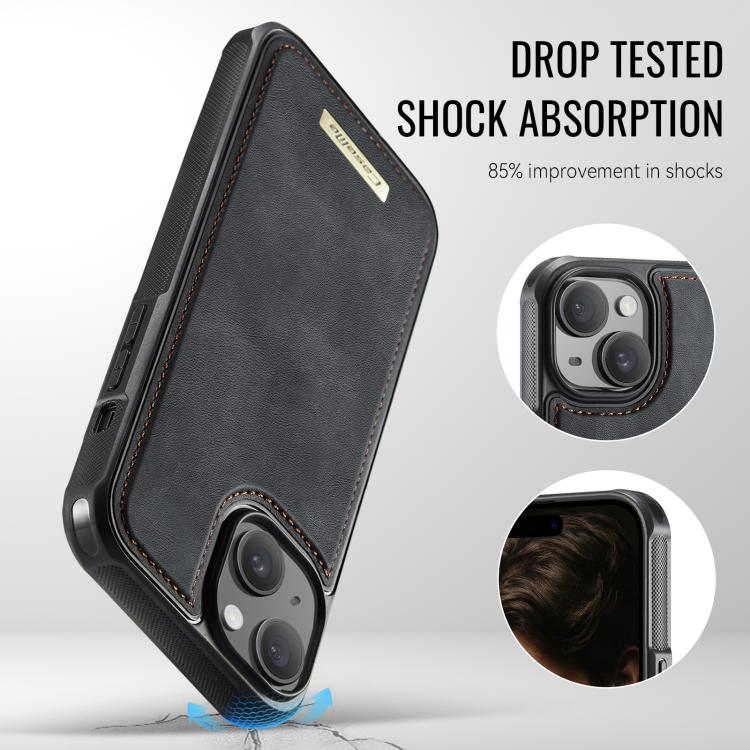 For iPhone 15 Plus / 14 Plus CaseMe C69 Series Magnetic Vegan Leather Back Phone Case