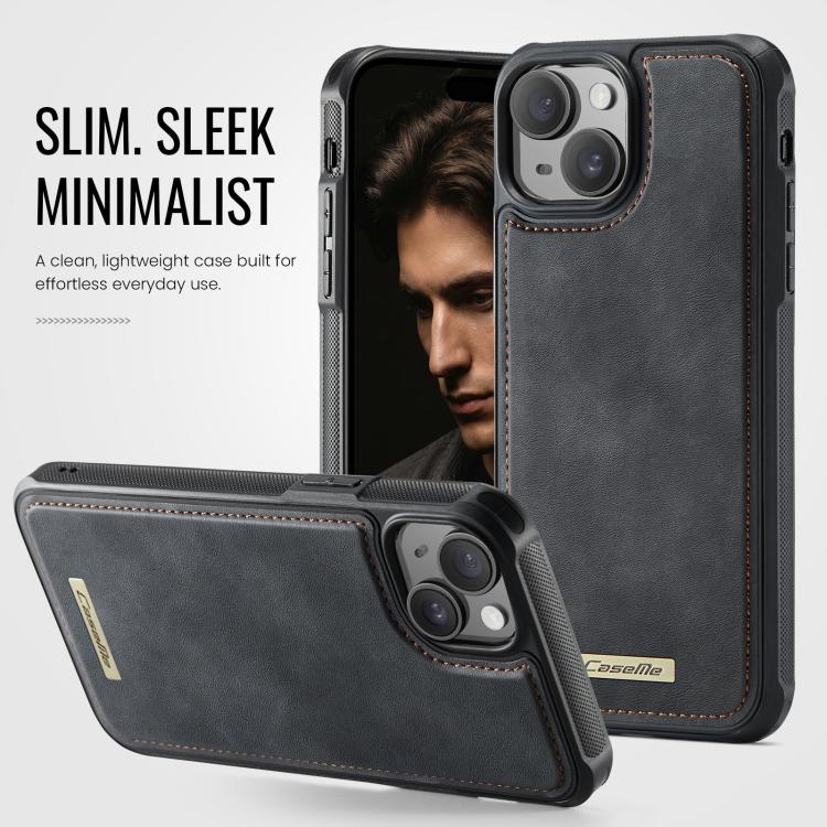 For iPhone 14 CaseMe C69 Series Magnetic Vegan Leather Back Phone Case