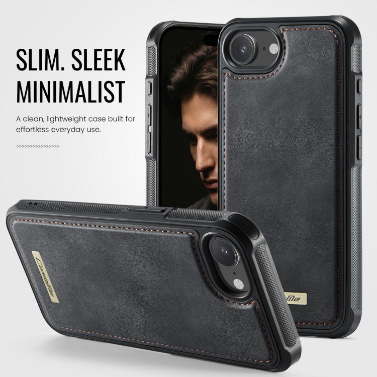 For iPhone 17e /16e CaseMe C69 Series Magnetic Vegan Leather Back Phone Case