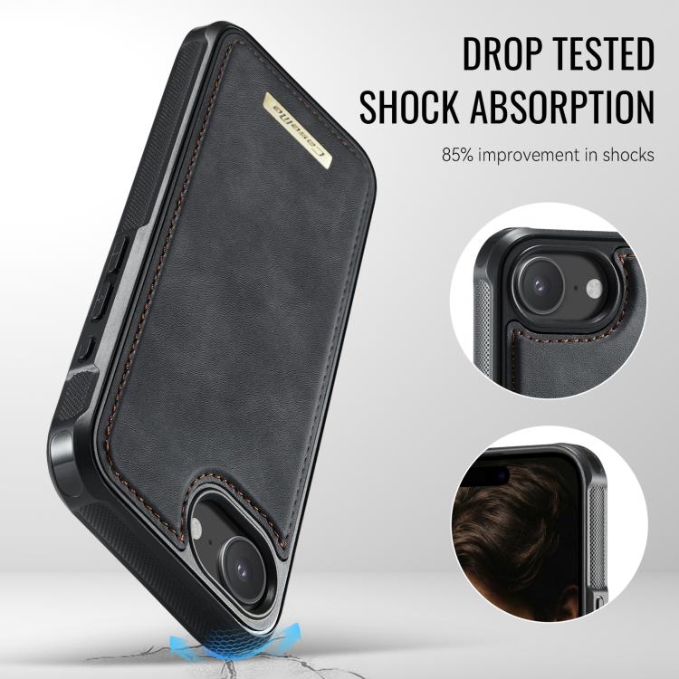 For iPhone 17e /16e CaseMe C69 Series Magnetic Vegan Leather Back Phone Case