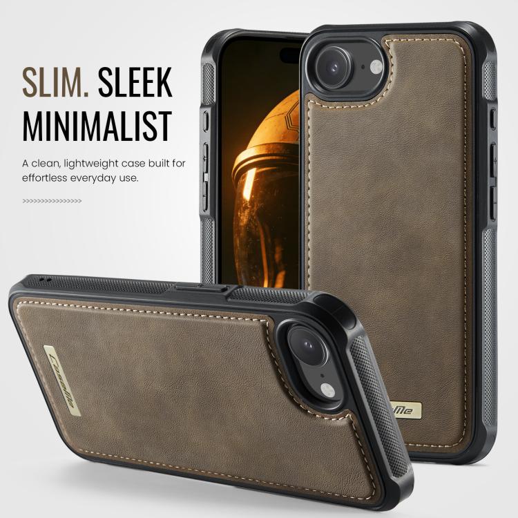 For iPhone 17e /16e CaseMe C69 Series Magnetic Vegan Leather Back Phone Case