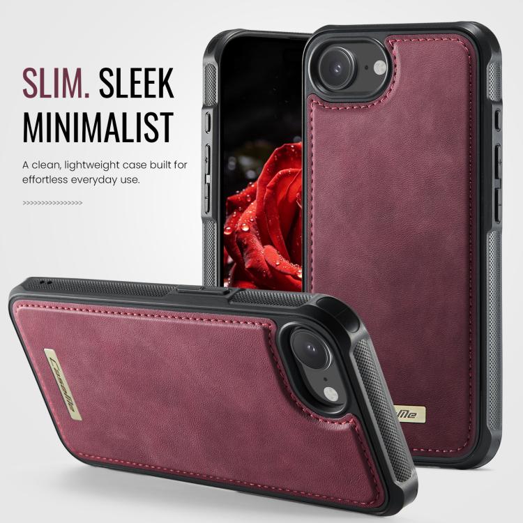 For iPhone 17e /16e CaseMe C69 Series Magnetic Vegan Leather Back Phone Case