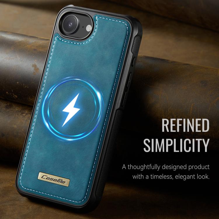 For iPhone 17e /16e CaseMe C69 Series Magnetic Vegan Leather Back Phone Case