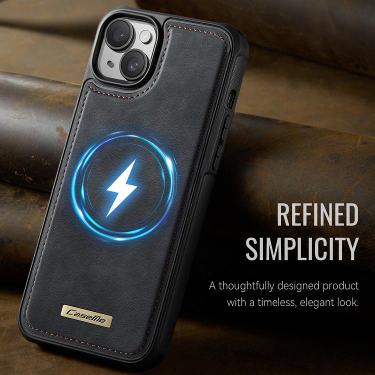 For iPhone 13 CaseMe C69 Series Magnetic Vegan Leather Back Phone Case