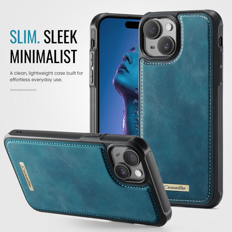 For iPhone 13 CaseMe C69 Series Magnetic Vegan Leather Back Phone Case