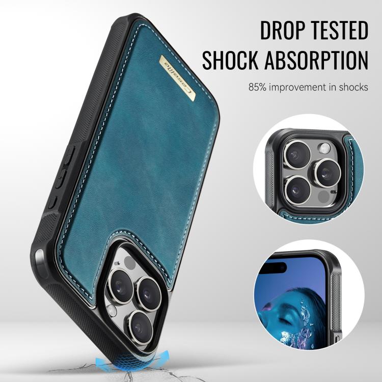 For iPhone 15 Pro CaseMe C69 Series Magnetic Vegan Leather Back Phone Case