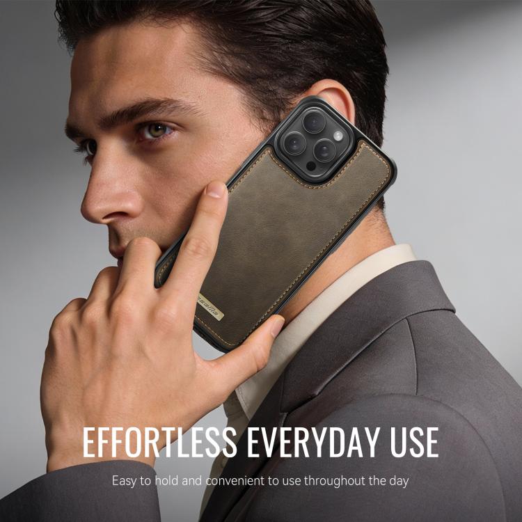 For iPhone 13 Pro Max CaseMe C69 Series Magnetic Vegan Leather Back Phone Case