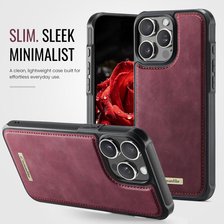 For iPhone 13 Pro Max CaseMe C69 Series Magnetic Vegan Leather Back Phone Case