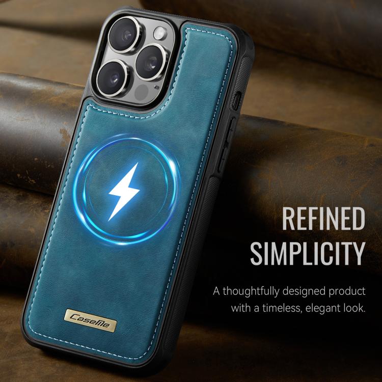 For iPhone 14 Pro CaseMe C69 Series Magnetic Vegan Leather Back Phone Case