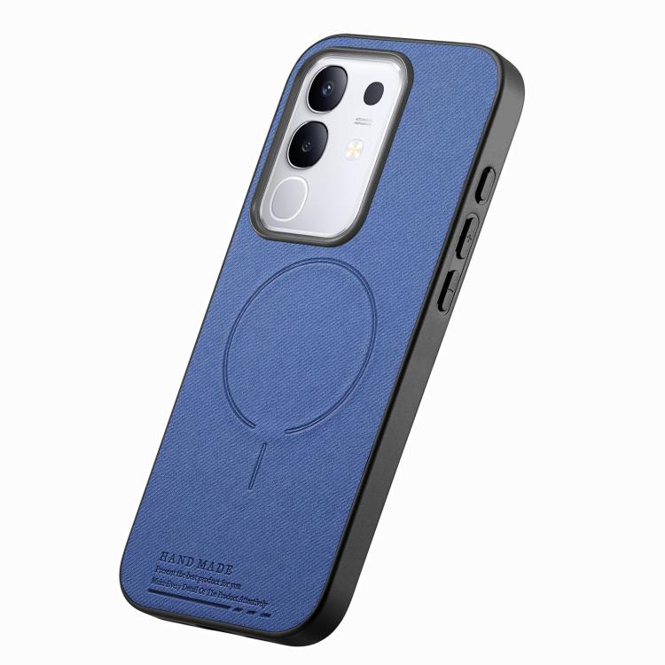 For vivo Y29 4G Fabric Magnetic PU Back Cover Phone Case