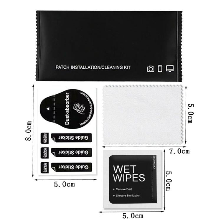 200Pcs Alcohol Wipes Dusting Cleaning Cloth  3-in-1 Screen Protector Application Kit - Black