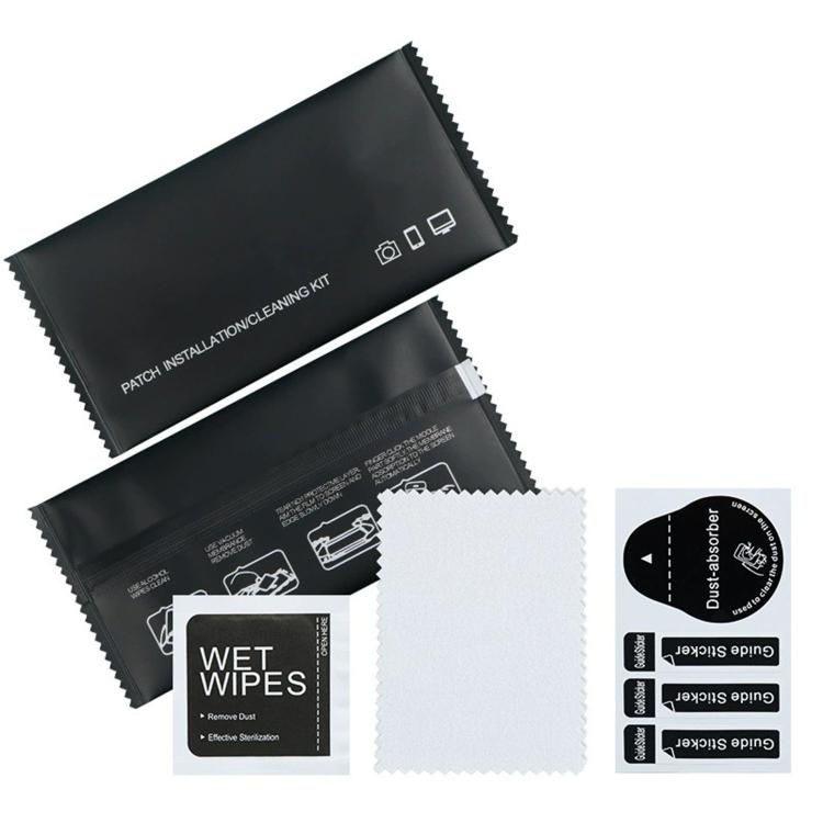 200Pcs Alcohol Wipes Dusting Cleaning Cloth  3-in-1 Screen Protector Application Kit - Black