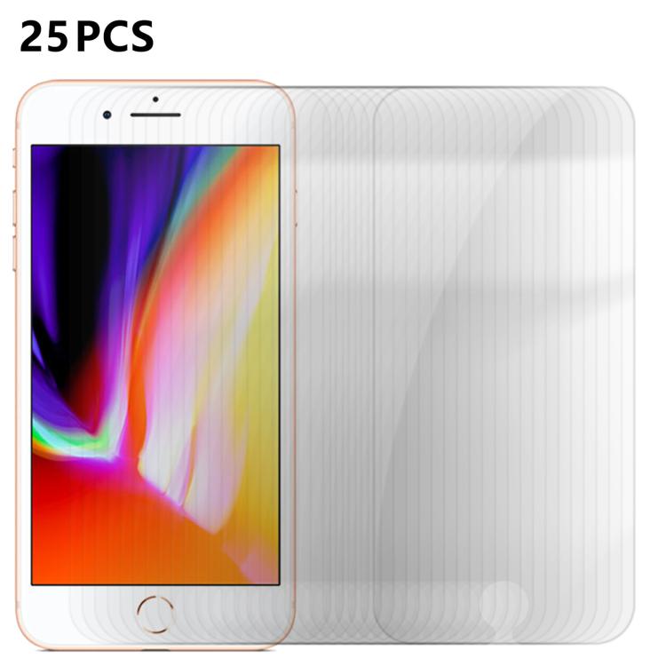 For iPhone 6 25pcs High-Aluminum Semi-Screen Anti-Fingerprint HD Tempered Glass Film