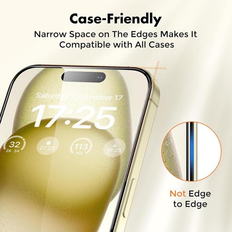 For iPhone 7 25pcs High-Aluminum Semi-Screen Anti-Fingerprint HD Tempered Glass Film