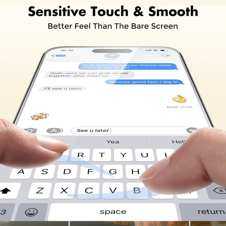 For iPhone 16 Pro 25pcs High-Aluminum Semi-Screen Anti-Fingerprint HD Tempered Glass Film