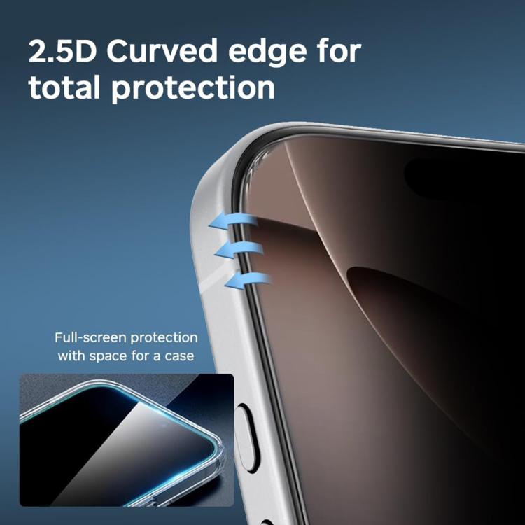 For iPhone 6s Plus 25pcs High-Aluminum Full-Coverage Anti-Fingerprint Screen-Printed Privacy Tempered Glass Film