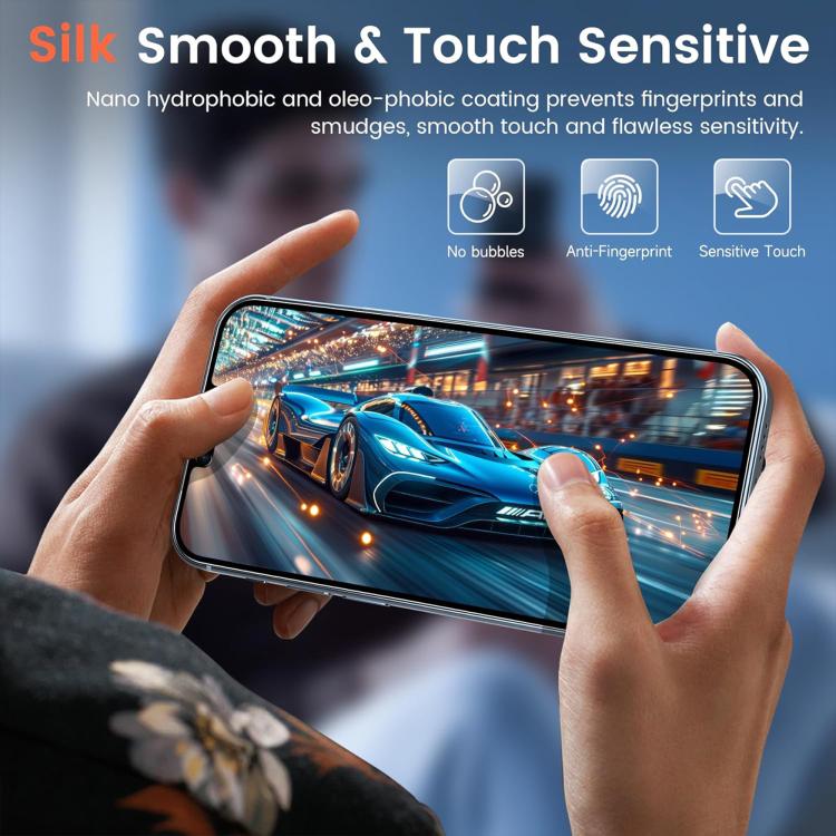 For iPhone 6s Plus 25pcs High-Aluminum Full-Coverage Anti-Fingerprint Screen-Printed Privacy Tempered Glass Film