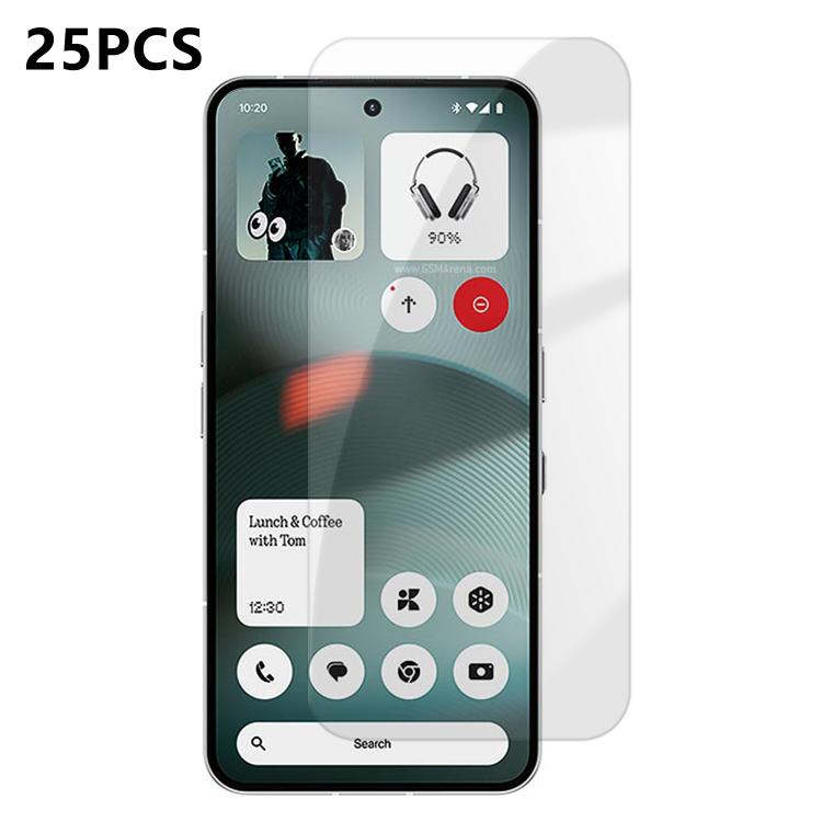For Nothing Phone 3 25pcs High-Aluminum Semi-Screen Anti-Fingerprint HD Tempered Glass Film