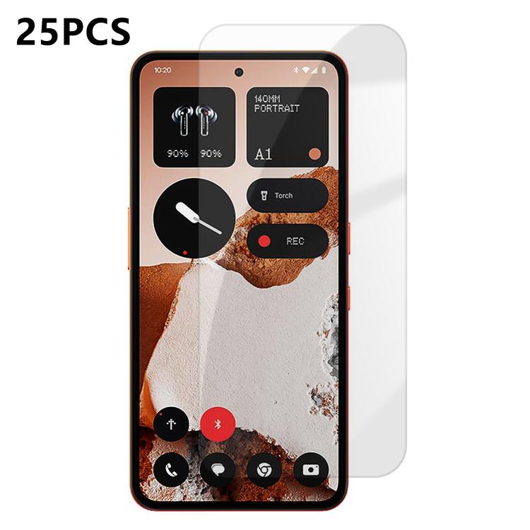 For Nothing CMF Phone 2 Pro 25pcs High-Aluminum Semi-Screen Anti-Fingerprint HD Tempered Glass Film