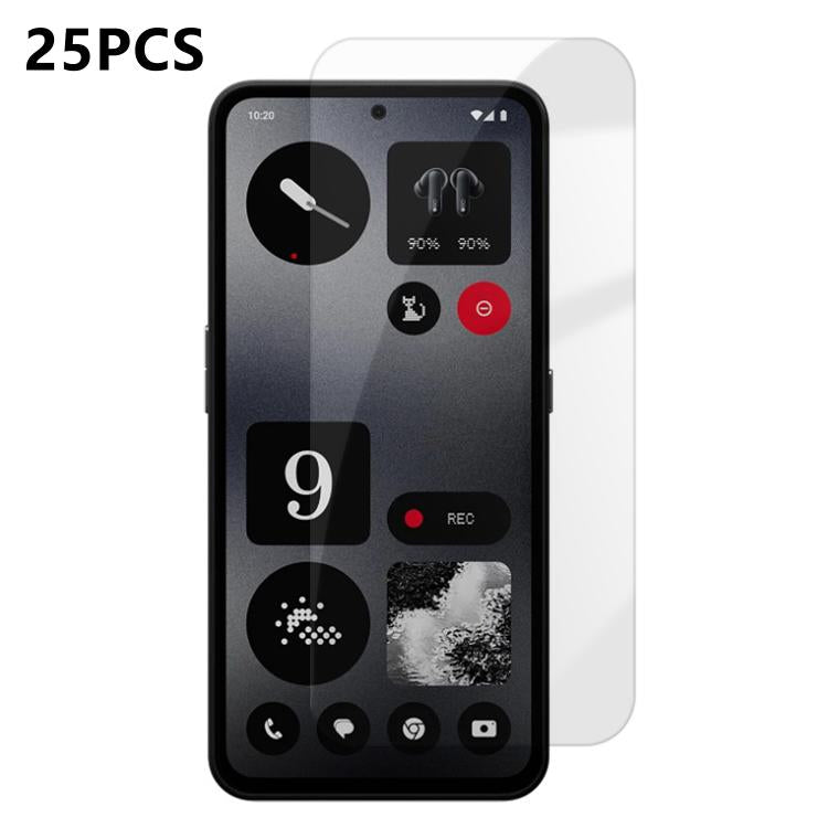 For Nothing CMF Phone 1 25pcs High-Aluminum Semi-Screen Anti-Fingerprint HD Tempered Glass Film