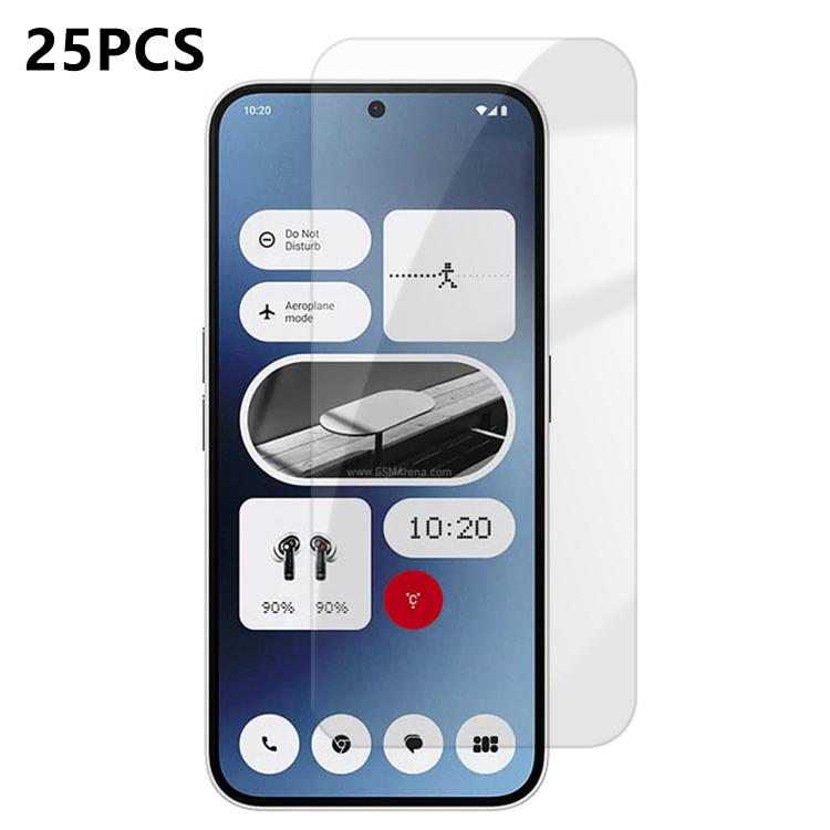For Nothing Phone 2a 25pcs High-Aluminum Semi-Screen Anti-Fingerprint HD Tempered Glass Film