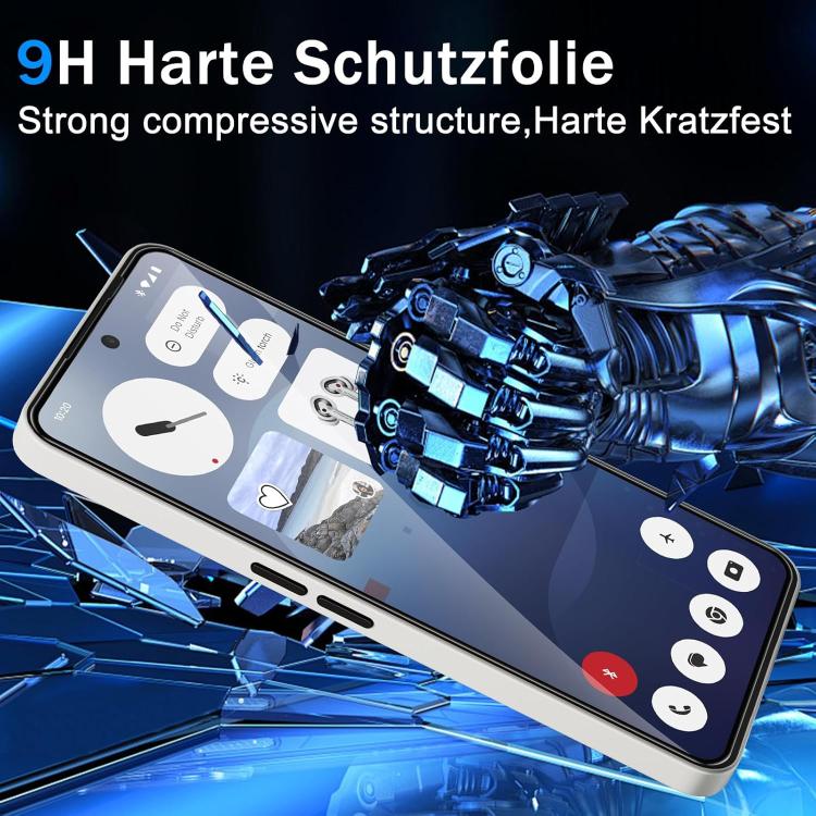 For Nothing Phone 3a 25pcs High-Aluminum Full-Coverage Anti-Fingerprint Screen-Printed HD Tempered Glass Film