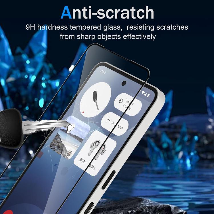 For Nothing Phone 3a Lite 25pcs High-Aluminum Full-Coverage Anti-Fingerprint Screen-Printed HD Tempered Glass Film