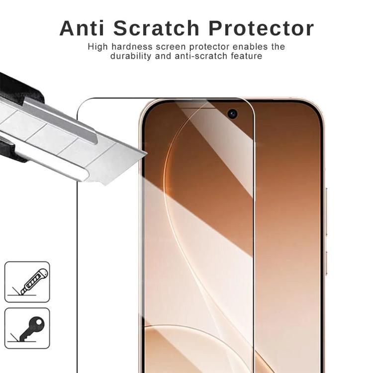 For OPPO Reno15 Pro Global 25pcs High-Aluminum Semi-Screen Anti-Fingerprint HD Tempered Glass Film