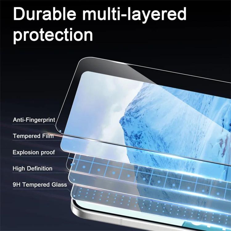 For OPPO Reno15 Pro Global 25pcs High-Aluminum Full-Coverage Anti-Fingerprint Screen-Printed HD Tempered Glass Film