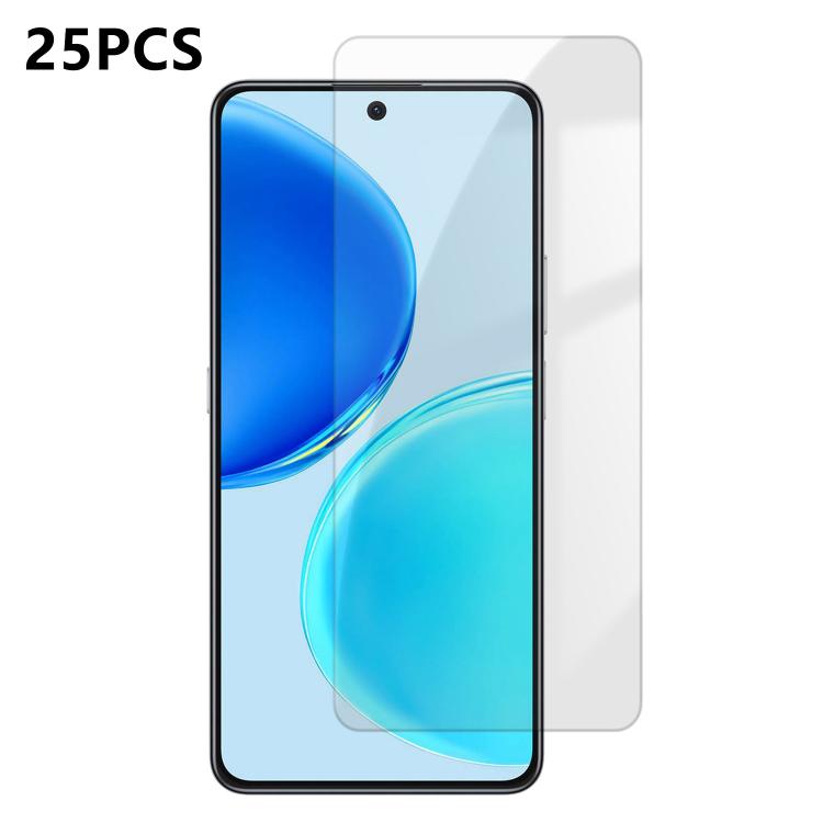 For Honor X8d 25pcs High-Aluminum Semi-Screen Anti-Fingerprint HD Tempered Glass Film