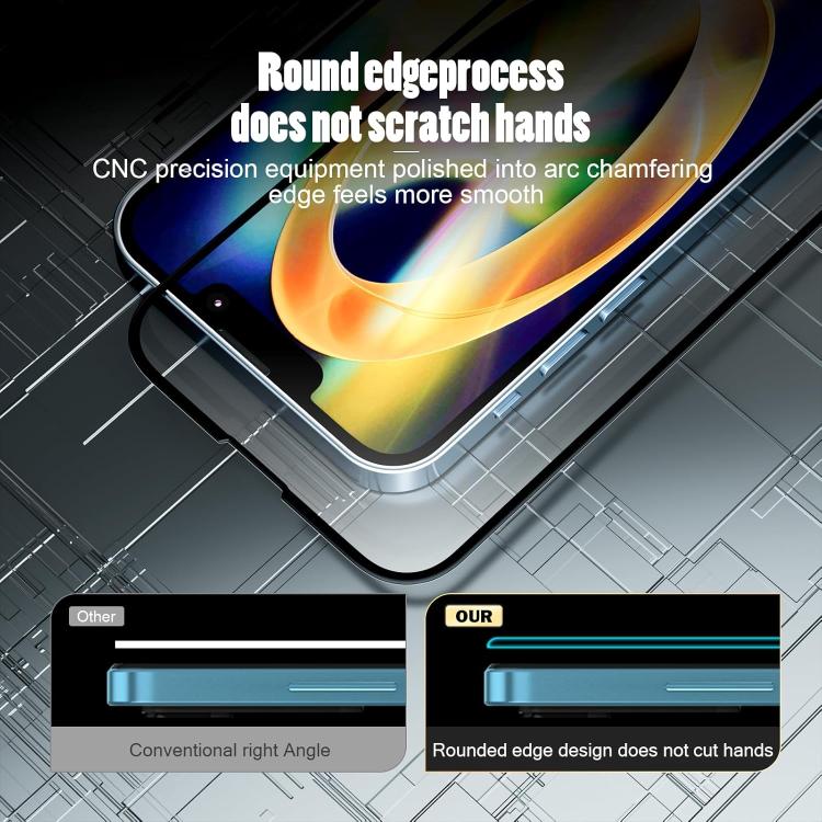 For Honor X6d 5G 25pcs High-Aluminum Full-Coverage Anti-Fingerprint Screen-Printed HD Tempered Glass Film