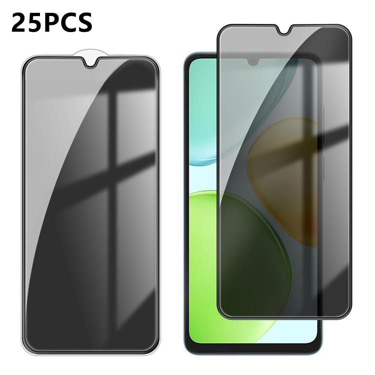 For Honor X6d 5G 25pcs High-Aluminum Full-Coverage Anti-Fingerprint Screen-Printed Privacy Tempered Glass Film