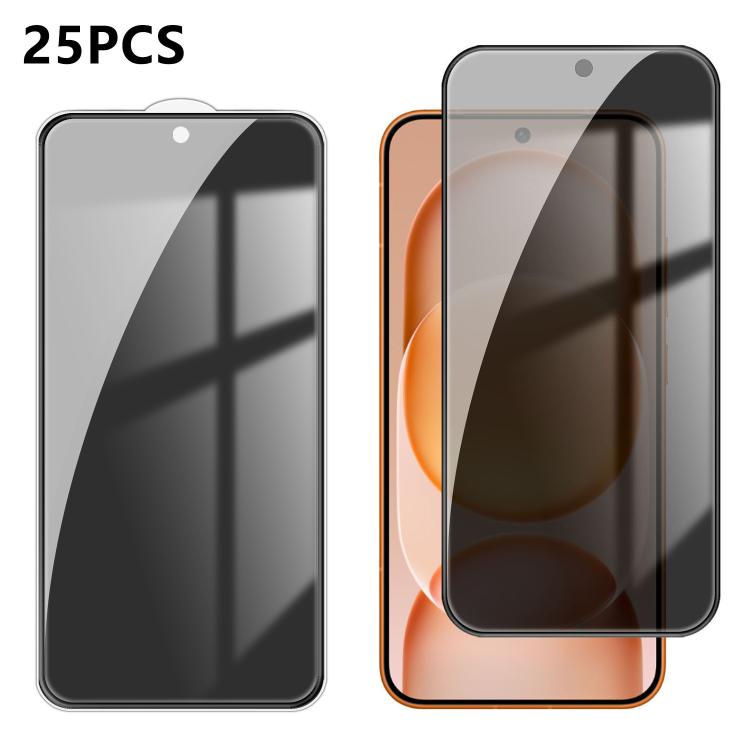 For Honor Magic8 Pro Air 5G 25pcs High-Aluminum Full-Coverage Anti-Fingerprint Screen-Printed Privacy Tempered Glass Film
