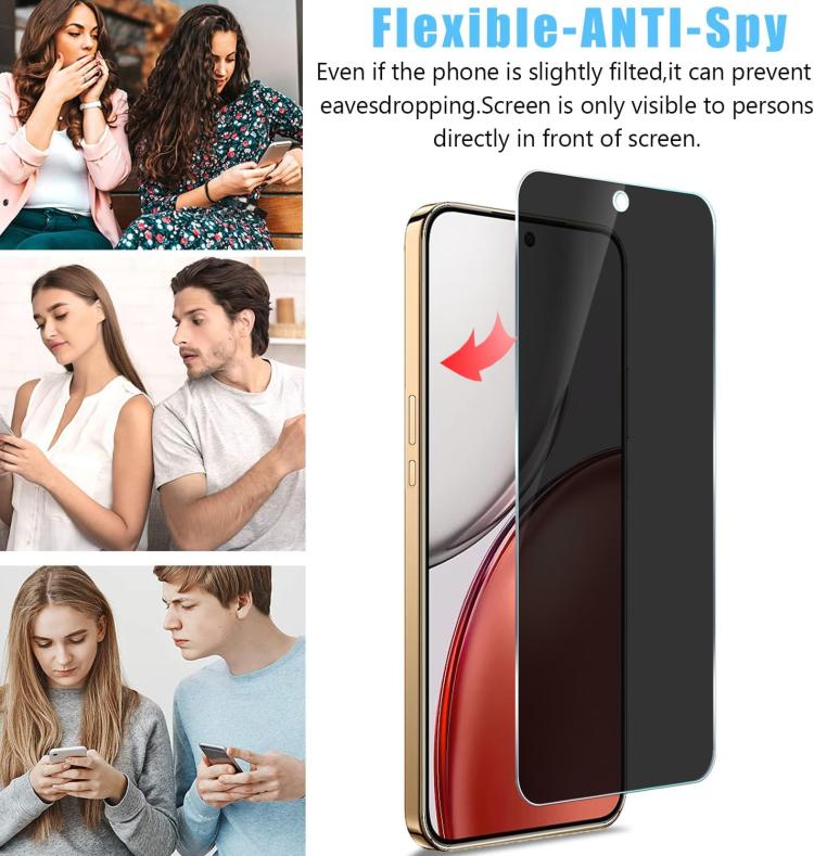 For Honor X8d 4G 25pcs High-Aluminum Full-Coverage Anti-Fingerprint Screen-Printed Privacy Tempered Glass Film
