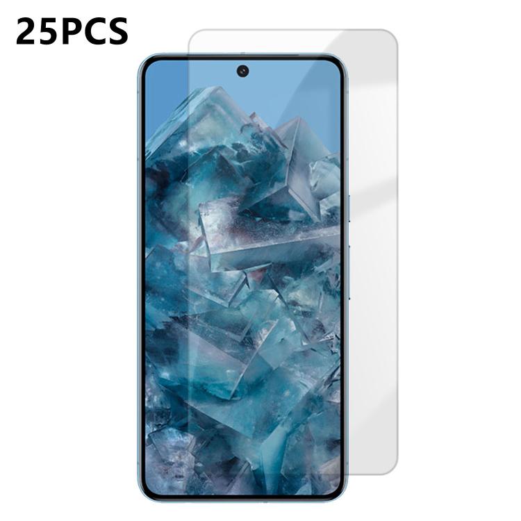 For Google Pixel 8 Pro 25pcs High-Aluminum Semi-Screen Anti-Fingerprint HD Tempered Glass Film