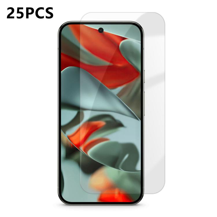 For Google Pixel 9 Pro XL 25pcs High-Aluminum Semi-Screen Anti-Fingerprint HD Tempered Glass Film