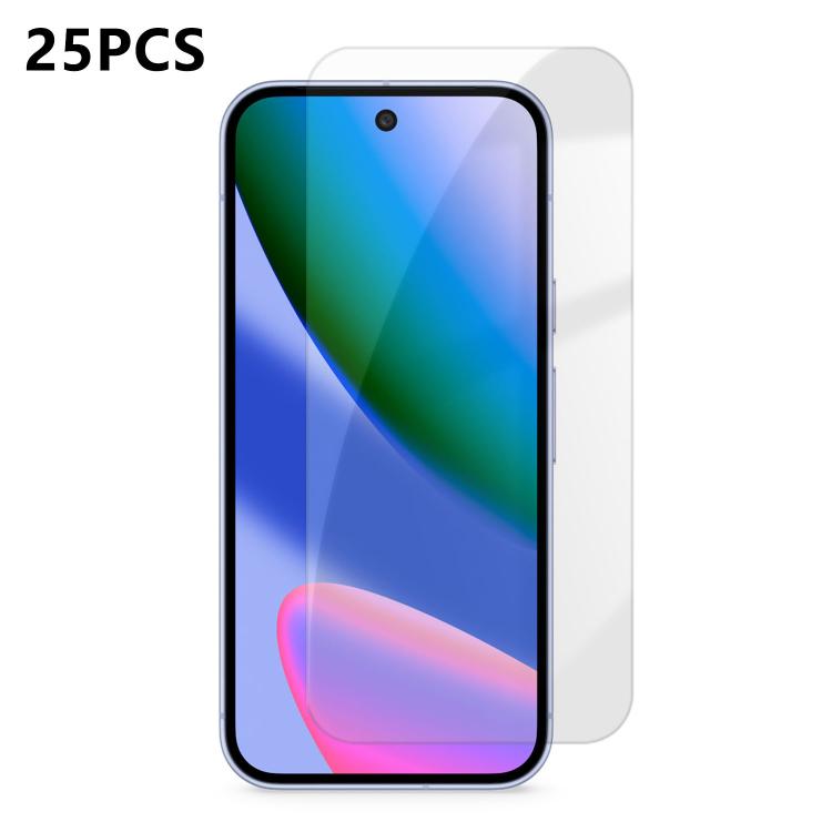 For Google Pixel 10 25pcs High-Aluminum Semi-Screen Anti-Fingerprint HD Tempered Glass Film