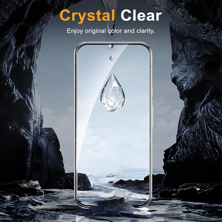 For Google Pixel 9 25pcs High-Aluminum Full-Coverage Anti-Fingerprint Screen-Printed HD Tempered Glass Film