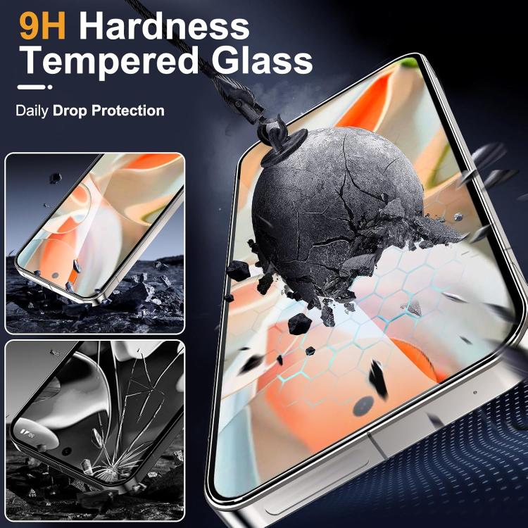 For Google Pixel 8a 25pcs High-Aluminum Full-Coverage Anti-Fingerprint Screen-Printed HD Tempered Glass Film