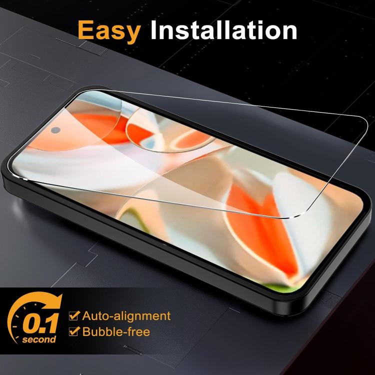 For Google Pixel 9 Pro 25pcs High-Aluminum Full-Coverage Anti-Fingerprint Screen-Printed HD Tempered Glass Film