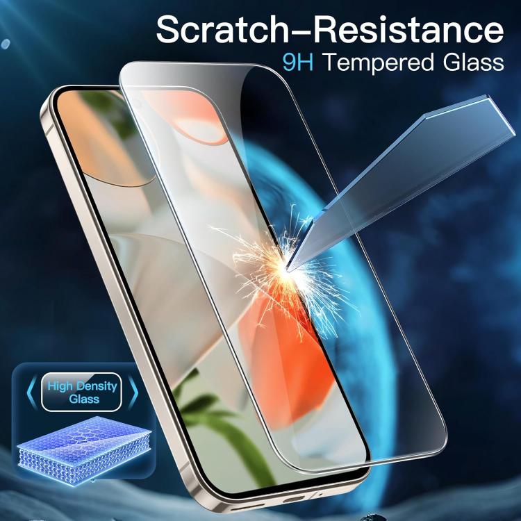 For Google Pixel 8 25pcs High-Aluminum Full-Coverage Anti-Fingerprint Screen-Printed HD Tempered Glass Film