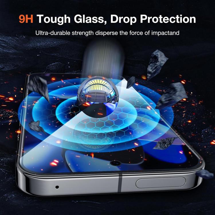 For Google Pixel 9 25pcs High-Aluminum Full-Coverage Anti-Fingerprint Screen-Printed Privacy Tempered Glass Film