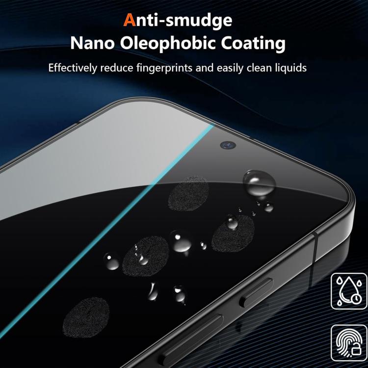 For Google Pixel 9 Pro 25pcs High-Aluminum Full-Coverage Anti-Fingerprint Screen-Printed Privacy Tempered Glass Film