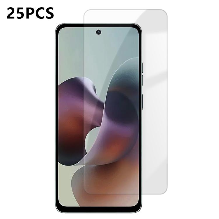 For Motorola Moto G36 25pcs High-Aluminum Semi-Screen Anti-Fingerprint HD Tempered Glass Film