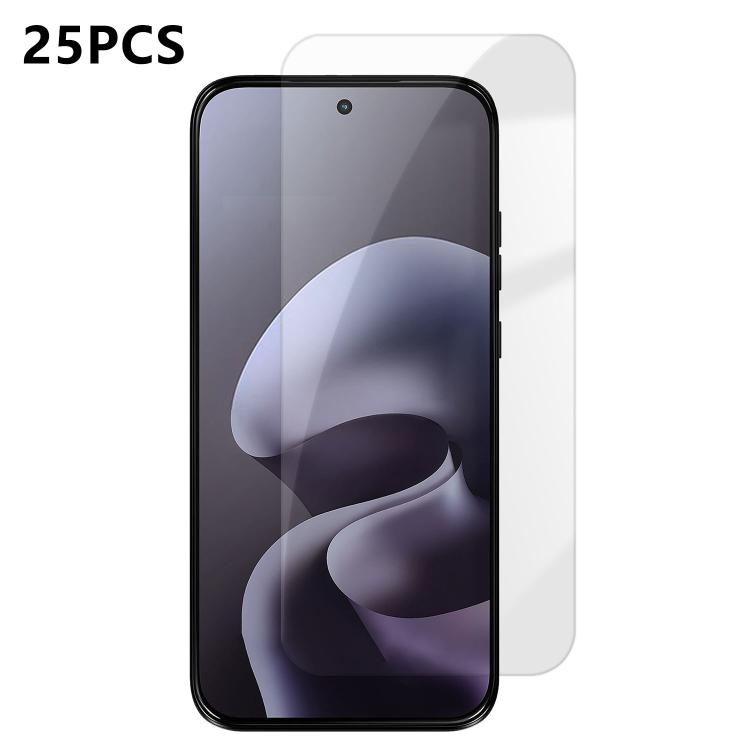 For Motorola Moto G67 25pcs High-Aluminum Semi-Screen Anti-Fingerprint HD Tempered Glass Film