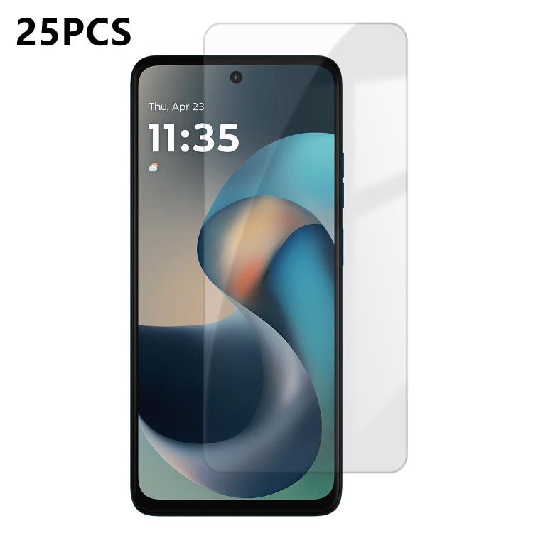 For Motorola Moto G57 25pcs High-Aluminum Semi-Screen Anti-Fingerprint HD Tempered Glass Film