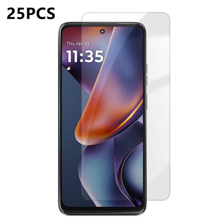 For Motorola Moto G 2025 25pcs High-Aluminum Semi-Screen Anti-Fingerprint HD Tempered Glass Film