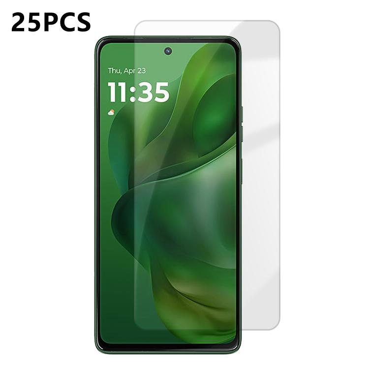 For Motorola Moto G Power 2025 25pcs High-Aluminum Semi-Screen Anti-Fingerprint HD Tempered Glass Film